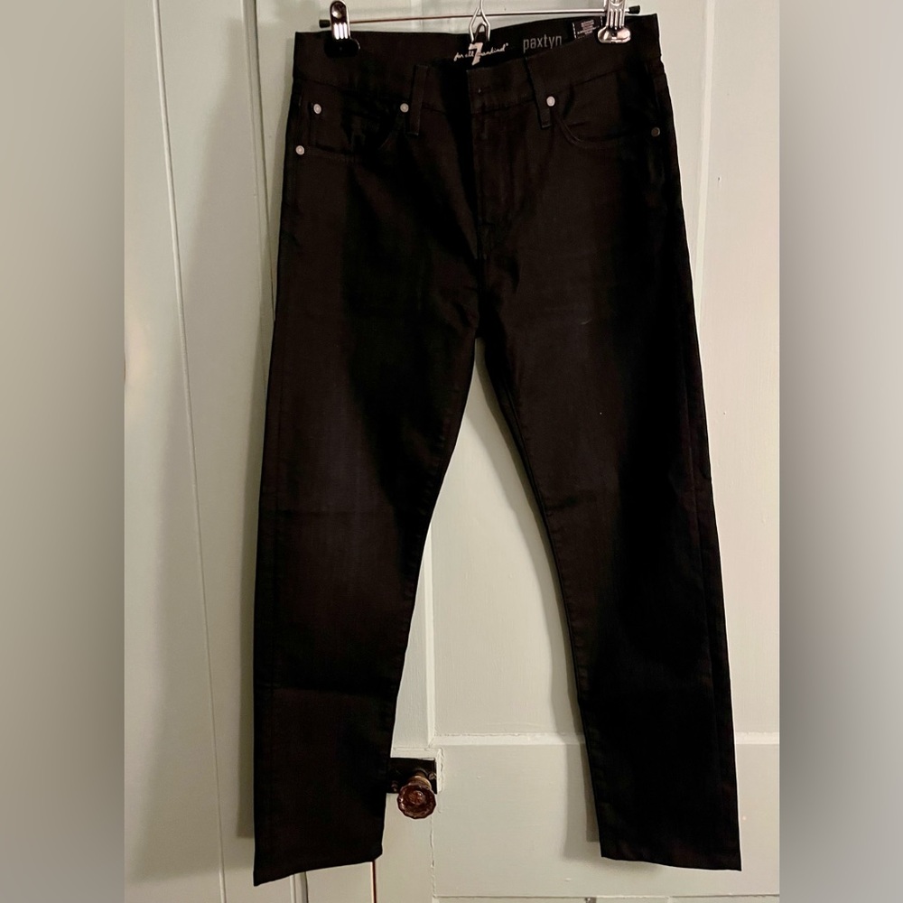 For All Mankind Paxtyn black dark denim Jeans size 31
